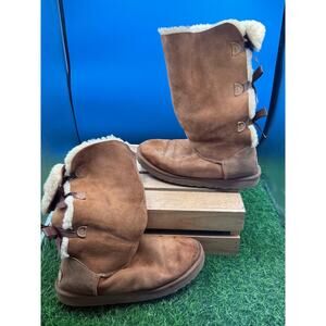 UGG Australia Bailey Bow Tall Chestnut Suede Boots Women's Size 9 (S/N 1016434)